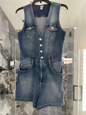 Guess Bella sleeveless denim romper